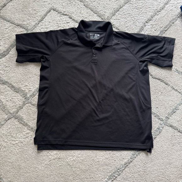5.11 Tactical Short Sleeve Polo black collar Moisture Wicking, Style 71049 2X - Picture 2 of 10